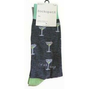 Sockopath Martini Striped Socks Mens I Like It Dirty 3 Pairs Sock Size 10-13